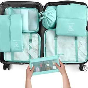 KPX Packing Cubes for Travel, Travel Luggage Packing Organizers, Travel Accessories Large Toiletries Bag for Clothes Shoes Cosmetics Toiletries