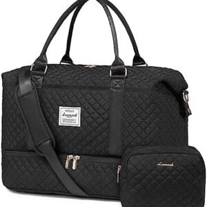 LOVEVOOK Travel Duffle Bag,Weekender Bags for Women with Shoe Compartment,Carry on Overnight Bag with Toiletry Bag,Gym Duffel Bag with Wet Pocket, Hospital Bags for Labor and Delivery